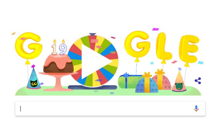 Ruleta de la fortuna del cumpleaños Google