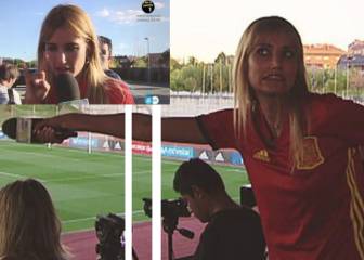 Alba Carrillo la lía en el entrenamiento de la Selección española de fútbol