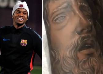 Jugador del Barça se hace un espectacular tatuaje de Jesús