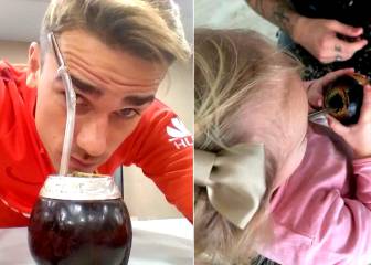 Griezmann le traslada a su hija su gusto por el mate