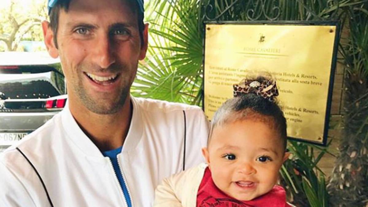 La tierna imagen de Djokovic con la hija de Serena Williams en el Roland Garros - AS.com