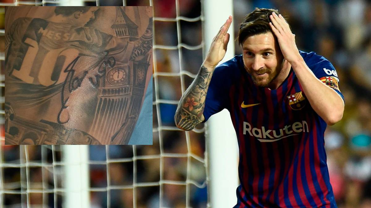 Messi puso la firma al tatuaje más espectacular sobre sí ...