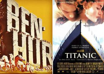 Imágenes de los cárteles de las películas: 'Ben-Hur', 'Titanic' y  'El señor de los anillos: El retorno del rey' ('The Lord of the Rings: The Return of the King'). Fotos Instagram/Facebook
