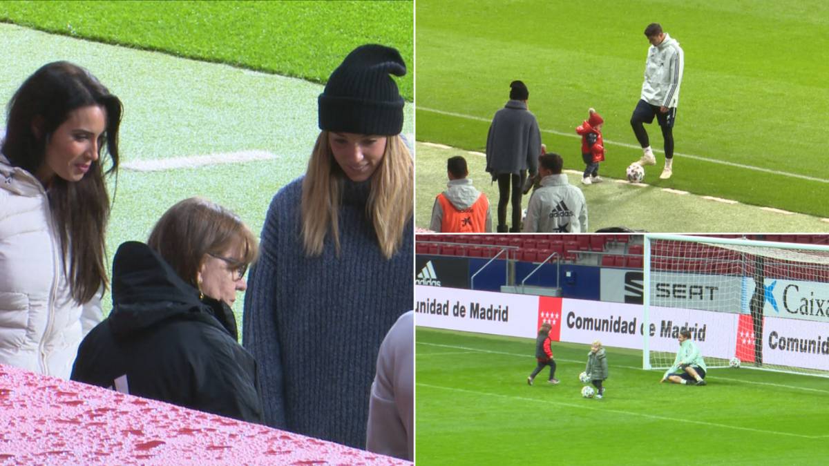 Tarde en familia en el Wanda: Pilar Rubio, Alice Campello, Ramos, Morata, los niños... - AS