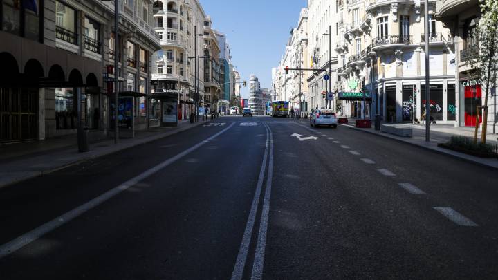 Madrid, vacío: las imágenes de cómo están sus calles