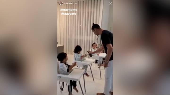 Coronavirus: Cristiano Ronaldo teaches his kids to wash hands