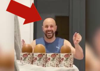 La divertida broma con tres huevos que hizo Pepe Reina