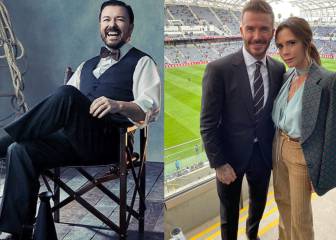 El polémico 'like' del cómico Ricky Gervais a un negativo tuit sobre "los putos Beckham"