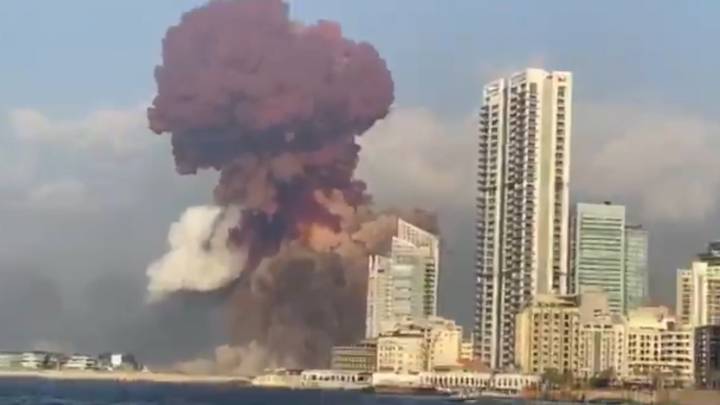 El vdeo de la explosin en el puerto de Beirut