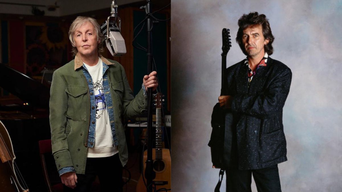Paul McCartney makes sure he communicates with George Harrison through an arrow