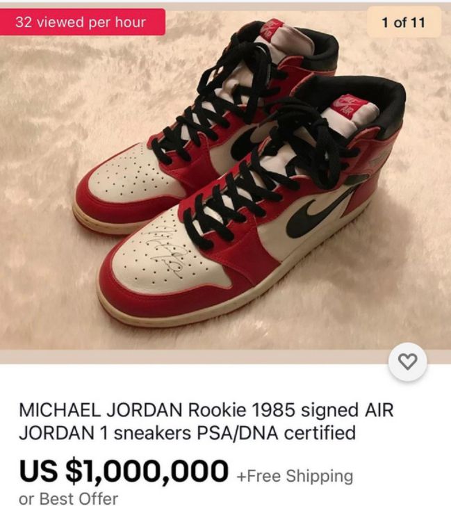 Prestigioso Avispón entusiasmo La desorbitada cifra por la que se venden las primeras deportivas de  Michael Jordan - Tikitakas