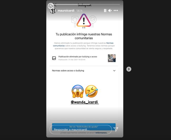 El motivo por el que Instagram ha censurado a Icardi por "bullying o acoso" - AS.com