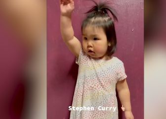 Esta niña de un año arrasa: ¡imita perfecto los gestos de Curry, Pau Gasol y Giannis!