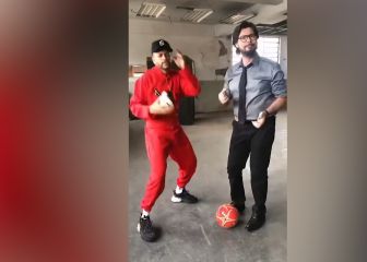 El baile de Neymar con El Profesor de la serie La casa de papel