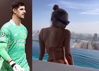 El vídeo de Courtois, junto a su novia, que muestra su habitación de lujo en Dubái