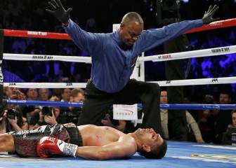 Las fotos más espectaculares del brutal KO de Canelo a Amir Khan