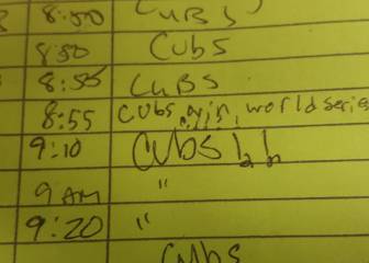 Una clase pone a los Cubs como excusa para llegar tarde