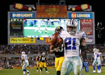 Noche gloriosa de Zeke Elliott, que atropelló a los Steelers