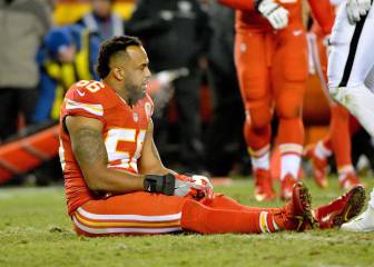 Derrick Johnson se rompe para lo que resta de temporada