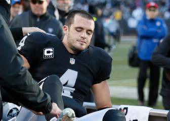 Los Raiders lloran la lesión de Carr en la victoria sobre Colts