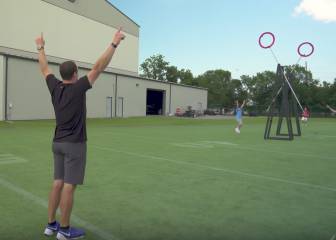 Drew Brees realizando lanzamientos de fantasía