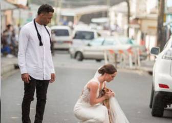 Jugador de la NFL usa su boda para ayudar a perros callejeros