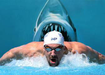 El nuevo reto de Michael Phelps: ¡nadar contra un tiburón!