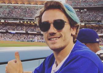 Antoine Griezmann disfrutó con los Dodgers en Los Angeles