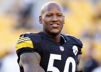 Ryan Shazier visitó el entrenamiento de los Steelers