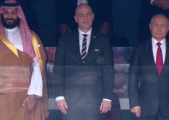 El gesto de Putin al príncipe de Arabia tras un gol de Rusia