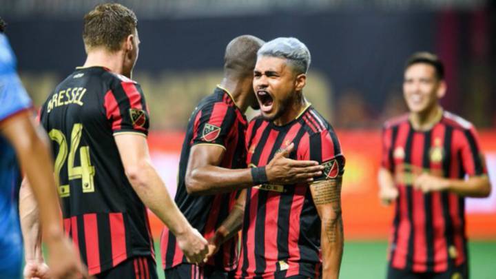 Josef Martínez festejando anotación