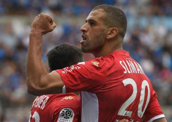 Islam Slimani anotó con agonía el gol del empate ante el PSG