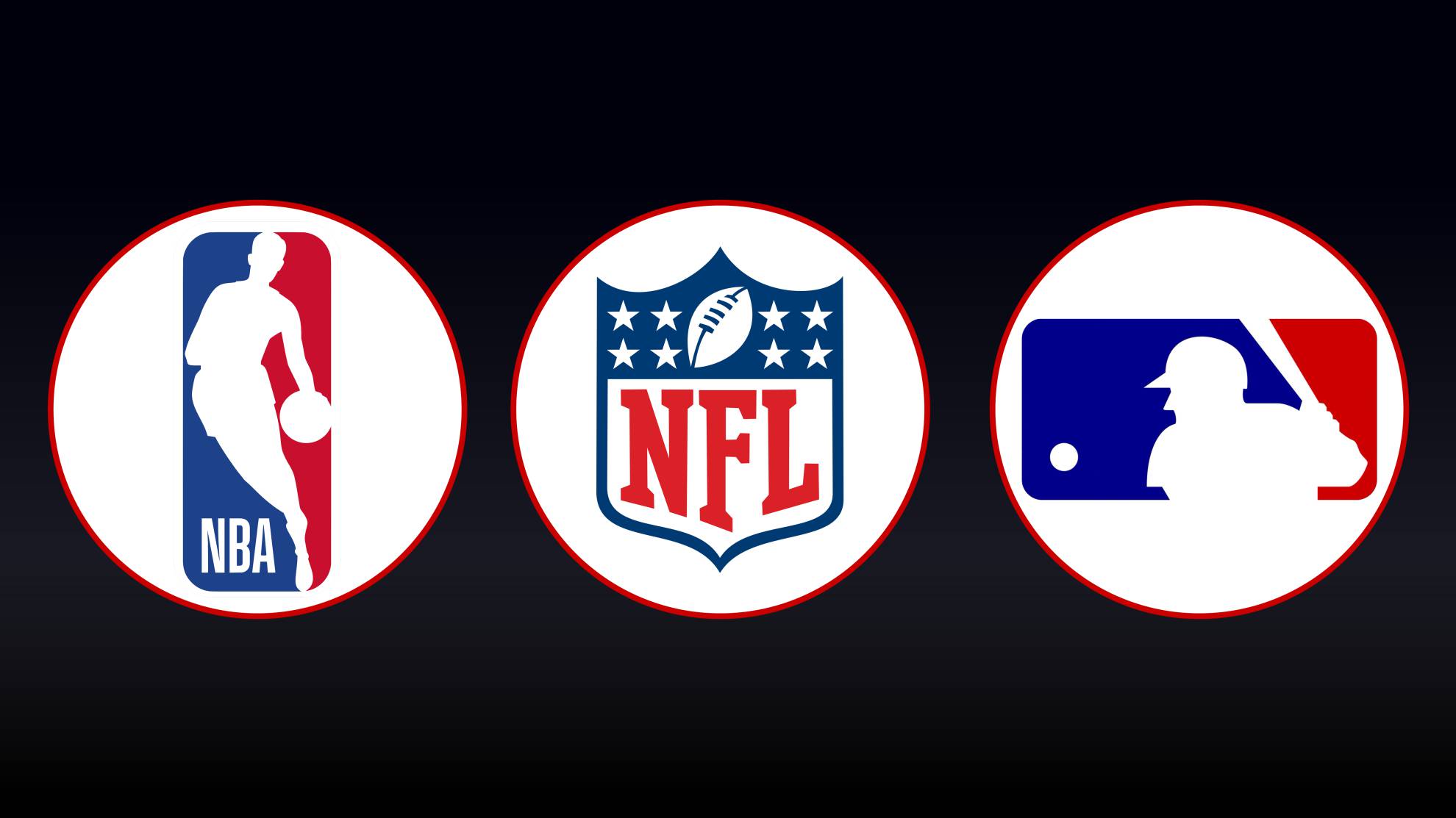 Logos de la NBA, NFL y MLB