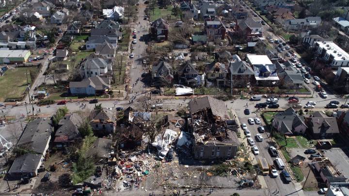 Afectaciones en Nashville por tornados