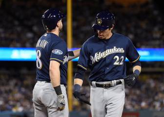 Ryan Braun ve a Christian Yelich en el Salón de la Fama