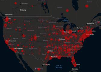 Mapa de casos y muertes por coronavirus en USA: 29 marzo