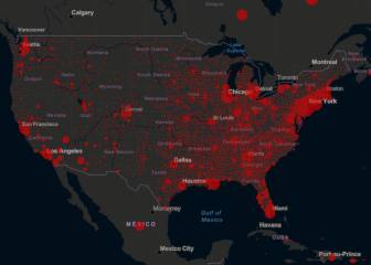 Mapa de casos y muertes por estado de coronavirus en USA; 7 de abril