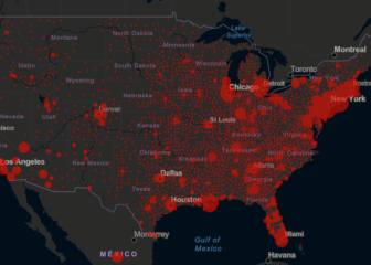Casos y muertes por estado de coronavirus en USA, 10 de abril