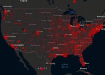 Casos y muertes por coronavirus en USA, 12 abril