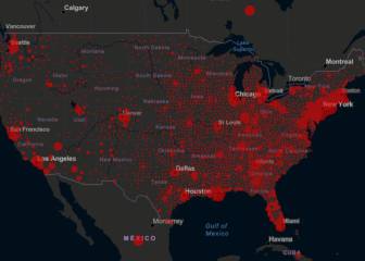 Casos y muertes por estado de coronavirus en USA, 13 abril