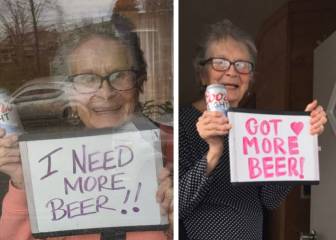 ¡Mujer de 93 años implora cerveza y le regalan 150 latas!
