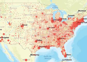 Nuevos casos y muertes de coronavirus por estado en USA