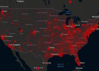 Casos y muertes por estados de coronavirus en USA; 27 abril