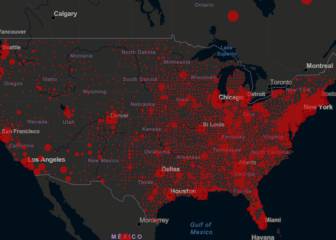 Casos y muertes por estado de coronavirus en USA; 29 abril