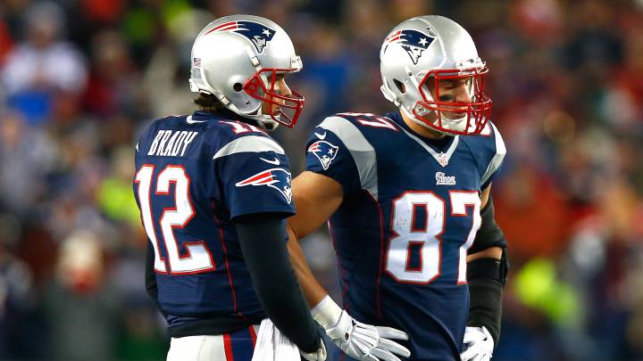 Tom Brady y Rob Gronkowski