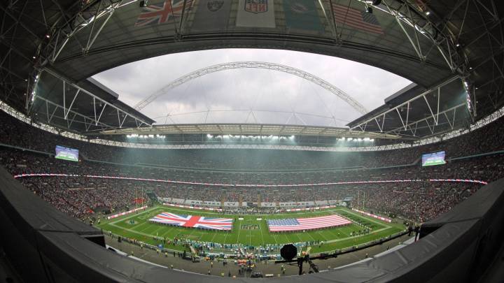 Wembley Stadium en partido de la NFL