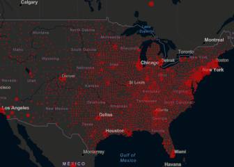 Casos y muertos por estados de coronavirus en USA; 17 mayo