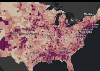 Casos y muertes por estado de coronavirus en USA; 22 de mayo