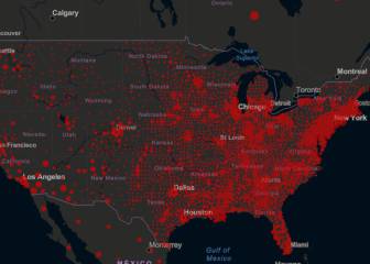 Casos y muertos por estados de coronavirus en USA; 27 mayo