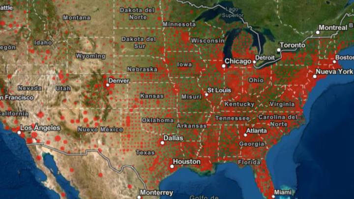 Mapa de casos y muertes por estado de coronavirus en USA; 28 de mayo